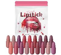 Mini Lipstick Set, 1.4g x18 Pieces Pills Shape Long Lasting Stain Kit Compact Portable Makeup Collection, for Beauty, Travel, Daily Use, Gift Giving