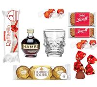 Mini Liqueur 50ml Shot Glass Chocolates (Chambord Raspberry)