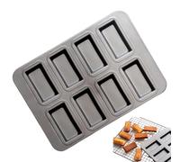 Mini Loaf Molds for Baking - 8 Cavity Divided Rectangle Tray, Nonstick Meat Pan | Space Saving Small Bakeware Solution for Brownies Muffins Cupcakes Cheesecake Kitchen Cooking Dessert Prep