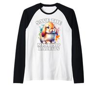 Mini Lop Bunny Save The Mini Lop Rabbits Raglan Baseball Tee