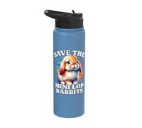 Mini Lop Bunny Save The Mini Lop Rabbits Stainless Steel Insulated Water Bottle