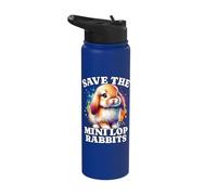 Mini Lop Bunny Save The Mini Lop Rabbits Stainless Steel Insulated Water Bottle