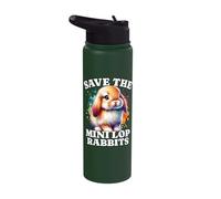 Mini Lop Bunny Save The Mini Lop Rabbits Stainless Steel Insulated Water Bottle