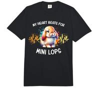 Mini Lop Rabbit ECG Mini Lop Comfort Colors Adult Heavyweight T-Shirt