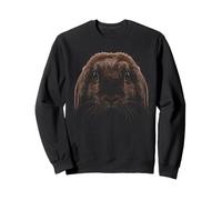 Mini Lop Rabbit Face Forest Wildlife Nature Rabbit Sweatshirt