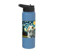 Mini Lop Rabbit Starry Night Mini Lop Rabbit Stainless Steel Insulated Water Bottle