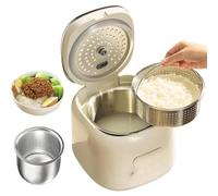 Mini Low Sugar Rice Cooker, 2.5L with Steamer Basket, 8 Preset Menus, Smart Starch Removing, 24H Keep Warm for Porridge, Soup, Quick and White Rice
