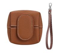Mini Lychee Pattern Coin Purse, New Top Grain Leather Solid Color Change Pouch, Small Casual Change Wallet for Women (#O)
