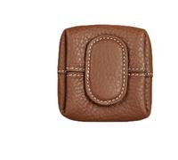 Mini Lyches Pattern Coin Purse, Women Japanese Small Change Holder Pouch Wallet,Portable Leather Storage Bag Buckle Key (Coffee Brown)