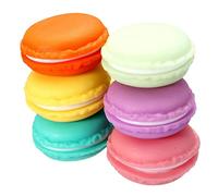 Mini Macaron Box 6Pcs Jewelry Storage Box Pill Organizer Earphone Container Multiuse Macaron Case