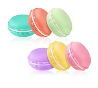 Mini Macaron Storage Boxes,6 PCS Colorful Macaron Shaped Organizers Portable Cute Jewelry Box for Earrings Necklaces Cosmetics Pills Multiuse Gift Box for Girls Women