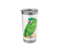Mini-Macaws red-Shouldered Han's Watercolor Parrot Portrait Stainless Steel Insulated Tumbler
