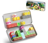 Mini Magnetic Blocks, Travel Toy Magnet Building Blocks for Toddlers, Portable Iron Box as Building Base Magnetic Blocks 35 PCS, STEM Educational Magnet Toys Gift for Kids Ages 3+ Year Old Boys Girls