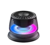 Mini Magnetic Bluetooth Speaker - Ultra-Compact Wireless Portable Speaker with LED Ambient Light, Strong Magnetic Adsorption for Phones & Metal Surfaces, Perfect for Travel & Outdoor Use (Black)