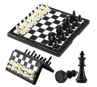 Mini Magnetic Chess Set, 17.8x17.2cm Chess Board Set Game for Kids/Children/Adults, Mini Chess Sets for Travel and Outings, Portable Chess Set with Magnetic Pieces, Traditional Strategy Game