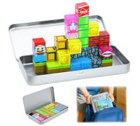 Mini Magnetic Cubes STEM Set for Kids Ages 3-5, 35PCS Educational Travel Building Toys with Magnetic Tin Box, Birthday Gift for Boys & Girls 4-8, Preschool Brain Development Activities