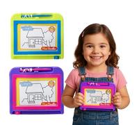 Mini Magnetic Doodle Board for Kids | Travel Size Erasable Sketch Pad with Attached Stylus Pen and Easy Swipe Erase | Portable Mess-Free Drawing Tablet | Car Travel Toy for Toddlers Ages 3+ (4)