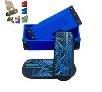 Mini Magnetic Fingerboard, 3D Printed Fingerboard Obstacles - Magnet Fidget, Mini Skateboard Fidget - Spin, Flipe, and Roll Your Stress Away, for Adults, Youth Teens (pattern：B)