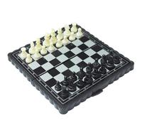 Mini Magnetic Folding Chess Set with Storage Slots, Educational Thinking Game for Kids Beginners