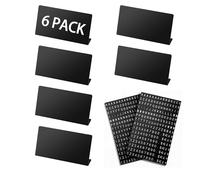 Mini Magnetic Letter Display Signs, Chalkboard-Style Reusable Food Price Labels, Durable Metal Kit with 6 Boards, 450 Magnetic Characters for Bakery, Café, Dessert Shop, Deli & Catering Use