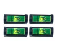 Mini Magnetic Level with Magnetic Base for Refrigerators, Air Conditioners and Metal Appliances - 4 Pack, 37 x 16 x 16 mm, Plastic Pocket Size Leveling Tool for Hands-Free Use Green