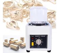Mini Magnetic Tumbler, 2000rpm 100mm Jewelry Polisher Finishing Machine, Capacity 400g (Needle + Accessories), with LED Control Panel, for Jewelry Jewelry Jade Stone Workpiece Polishing and Deburring