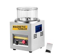 Mini Magnetic Tumbler for Metal Jewelry Grinding and Polishing, Removes Burrs with Time Function, Ideal for Jewelry Finishing and Deburring