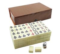 Mini Mahjong Set, 8 x 5 Inch Portable Chinese Tile Set with Interactive Design, Classic Mahjong Set for Indoor and Outdoor Travel Camping Family Entertainment Party Game