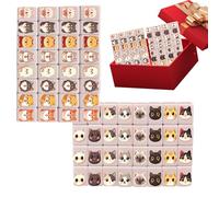 Mini Mahjong Set With Flag & Animal Pattern - 65 Tiles coastal escape Board Games, Lightweight & Portable For Family Travel, Party Gift Idea