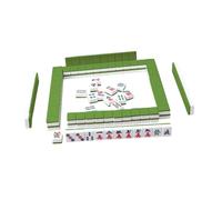 Mini Mahjong Tiles Party Supplies Chinese Game Play,Green 26x18x12mm | 144 Chinese version mahjong tiles,melamine material,traditional characters and patterns,crisp sound,portable