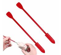 Mini Makeup Spatula - 2 Piece Silicone Cosmetic Tool, Reusable Beauty Applicator | Small Spatula for Skin Care, Lotion, Foundation, Lip Gloss, Blending