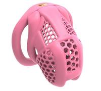 Mini Male Chastity Penis Device Slave Gay & Curved Lock Ring,Men Lockdown Cage Restraint Holder Bondage Gear & Accessories Sex Toys for Couples Set Pink M