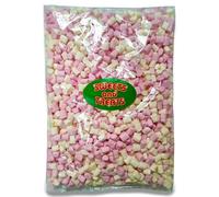 Sweets and Treats Wholesale® Mini Marshmallows 1kg Bulk Bag - Pink & White Fluffy Marshmallows for Hot Chocolate, Baking, Cakes, Desserts & Party Treats
