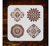 Mini Mandalas Stencil - (S) - Reusable Accent 3" 16.5 x 16.5 cm Small