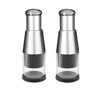 Mini Manual Food Chopper - Stainless Steel Pressed Garlic Chopper for Mincing Garlic, Slicing Peppers, Onions, Nuts - Multi-Functional Hand-Pressed Kitchen Tool, Easy to Clean & Dishwasher Safe (2PCS)