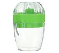 Mini Manual Lemon Juicer Cup with Detachable Body and Removable Cap | PP Ps Plastic, Pulp and Juice Separation, Swivel Head Design, for Bakers Campers and Lemonade Making