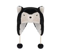 Mini Mart Online Boys/Girls Animal Husky Beanie Hat, Black, 8-16 Yrs