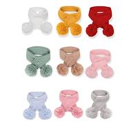 Mini Mart Online Limited Baby Infant Knitted Cable Bobble Scarf Pom Pom Boy Girl Nb-24 Months Pink