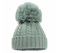 Mini Mart Online Limited Baby Knitted Cable Single Pom Pom Bobble Boy Girl Cap Hat Bonnet 12-24 Months Green