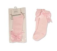 Mini Mart Online Limited Babys Bow Pattern Socks 6-18 Months Pink 0/6 Months