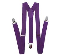 Mini Mart Online Limited Boys Unisex 60cm Braces Suspenders - Plum