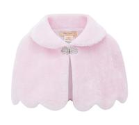 Mini Mart Online Limited Girls Cape Bridesmaid Wrap Shrug Tippet Childrens Pink - 11-12 Years Kids