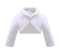 Mini Mart Online Limited Girls Childrens Bolero Cardigan Cardi White 7-8 Yeears