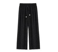 Mini Mart Online Limited Girls Elasticated Waist Trousers Pants, Party - Black 7/8 Years