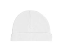Mini Mart Online Limited Infant Boys Girls Pack of 2 Plain Hat 100% Cotton Nb 0-3 Months White