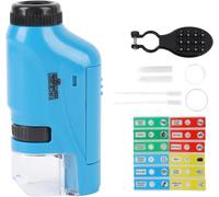Mini Marvin Microscope Portable Microscope Handheld, 2025 Upgraded Pocket Microscopes Portable Set,The Mini Microscopes for Educational Science with LED Light Christmas (Blue)