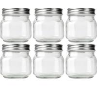 Mini Mason Jar 300ML Mugs: Small Glass Jars with Lids Set of 6 Canning Jar, Jam Jars, for baby food, Crafts, Spices, Wedding favors, Decorating Jar (Small)
