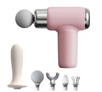 Mini Massage Gun, Powerful Fascial Gun Portable Deep Tissue Percussion Muscle Back Head Massager for Pain Relief with 5 Massage Heads High-Intensity Vibration Rechargeable Small Best Gifts for Dad Mom