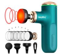 HEYCHY Muscle Massage Gun with 4-10mm Adjustable Amplitude,Percussion Massager for Pain Relief,Professional Relaxtion Massager,Portable Deep Tissue Massage Gun with Heat Head for Athletes & Home Use