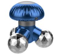 Mini Massager Portable Handheld Electric Vibration deep Tissue Impact Body Massager, Suitable for The Back, Neck, Hands, Shoulders, Powered by 3AAA Battery or USB Cable (Dark Blue)